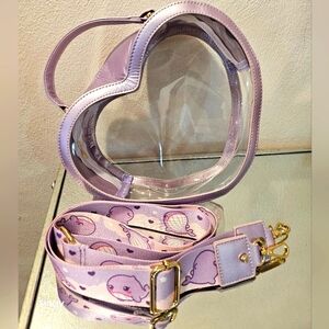 BTS Inspired lilac Concert Heart Bag
